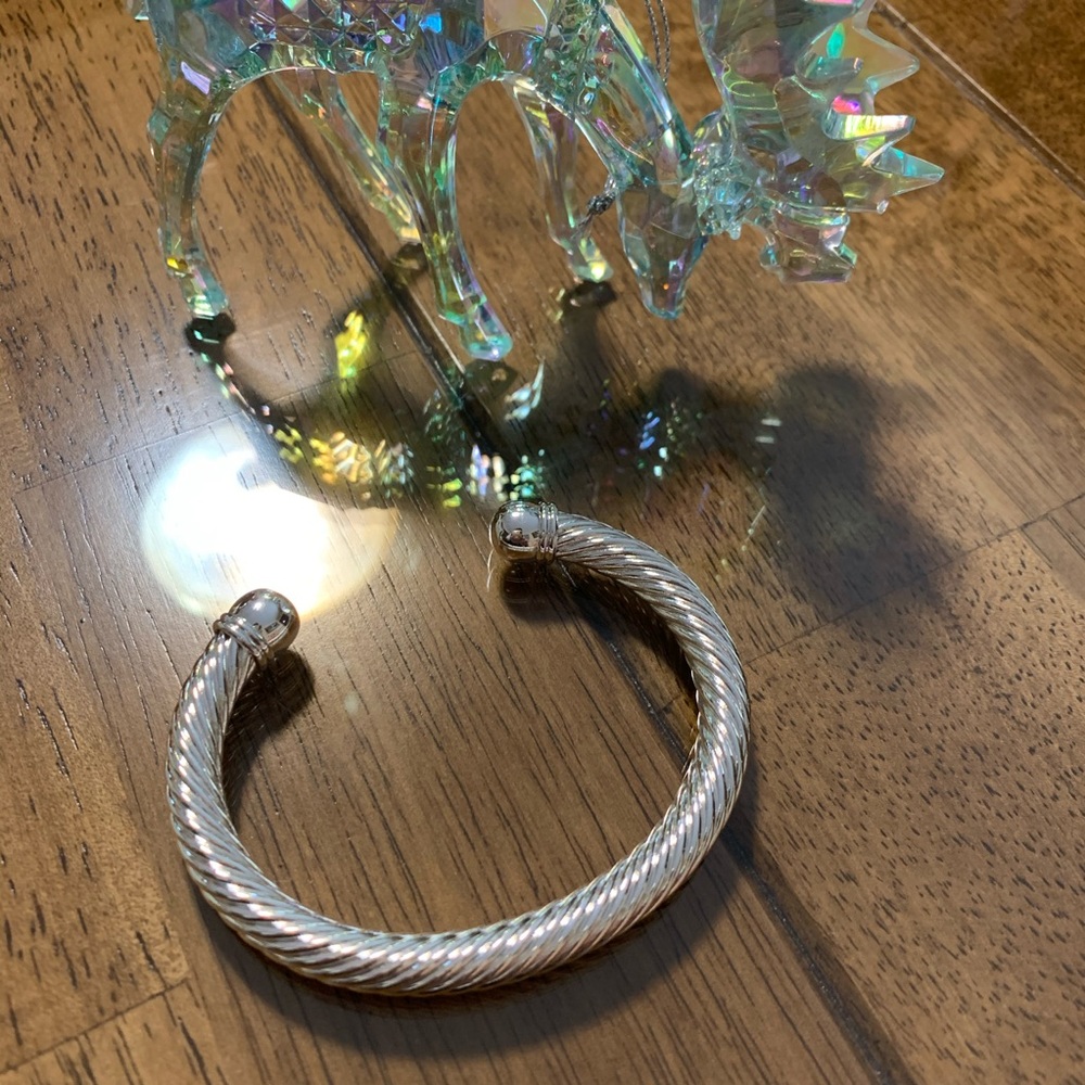 5⭐️ 925 Sterling Silver Heavy Cable Bracelet Cuff